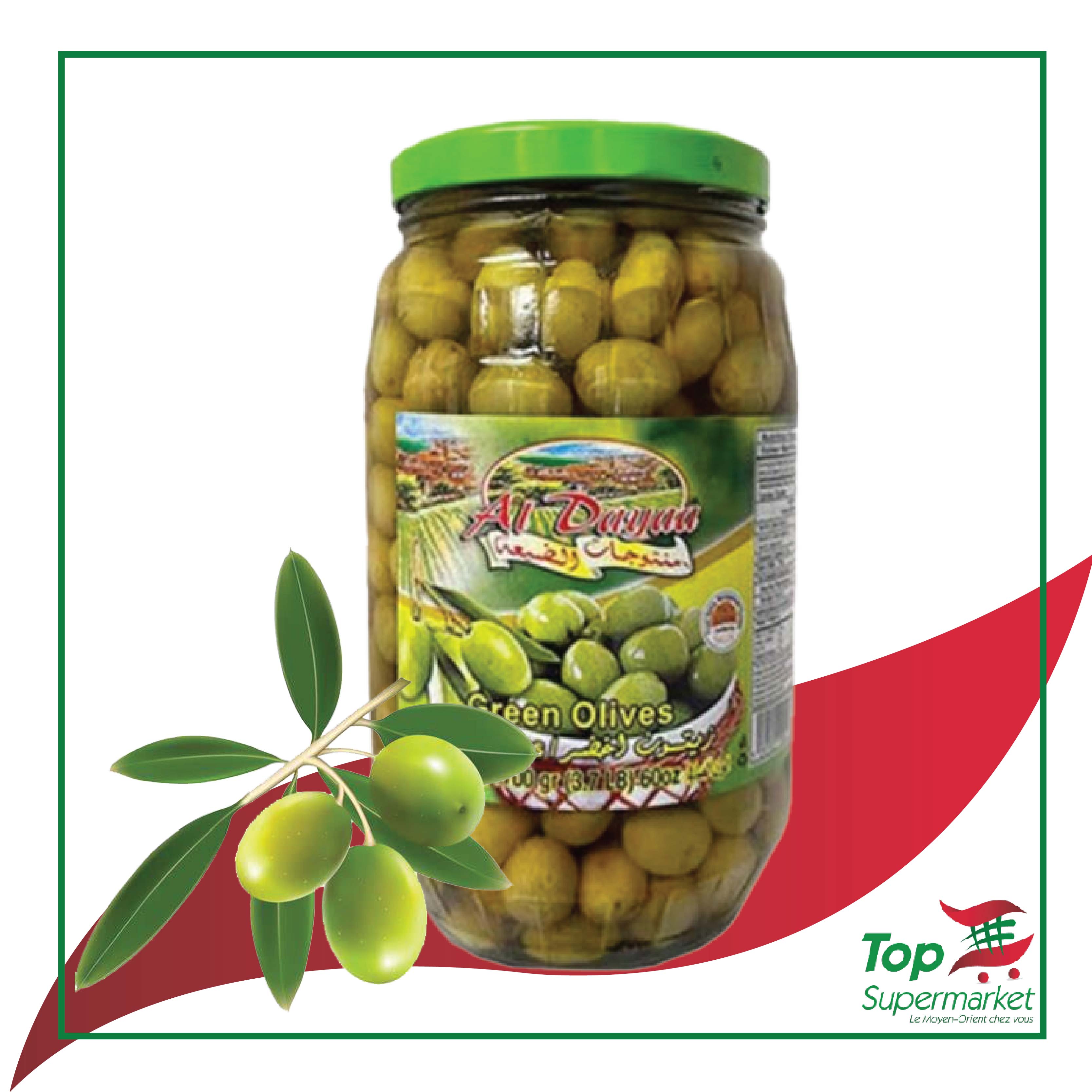 Al Dayaa olives vertes 1700gr